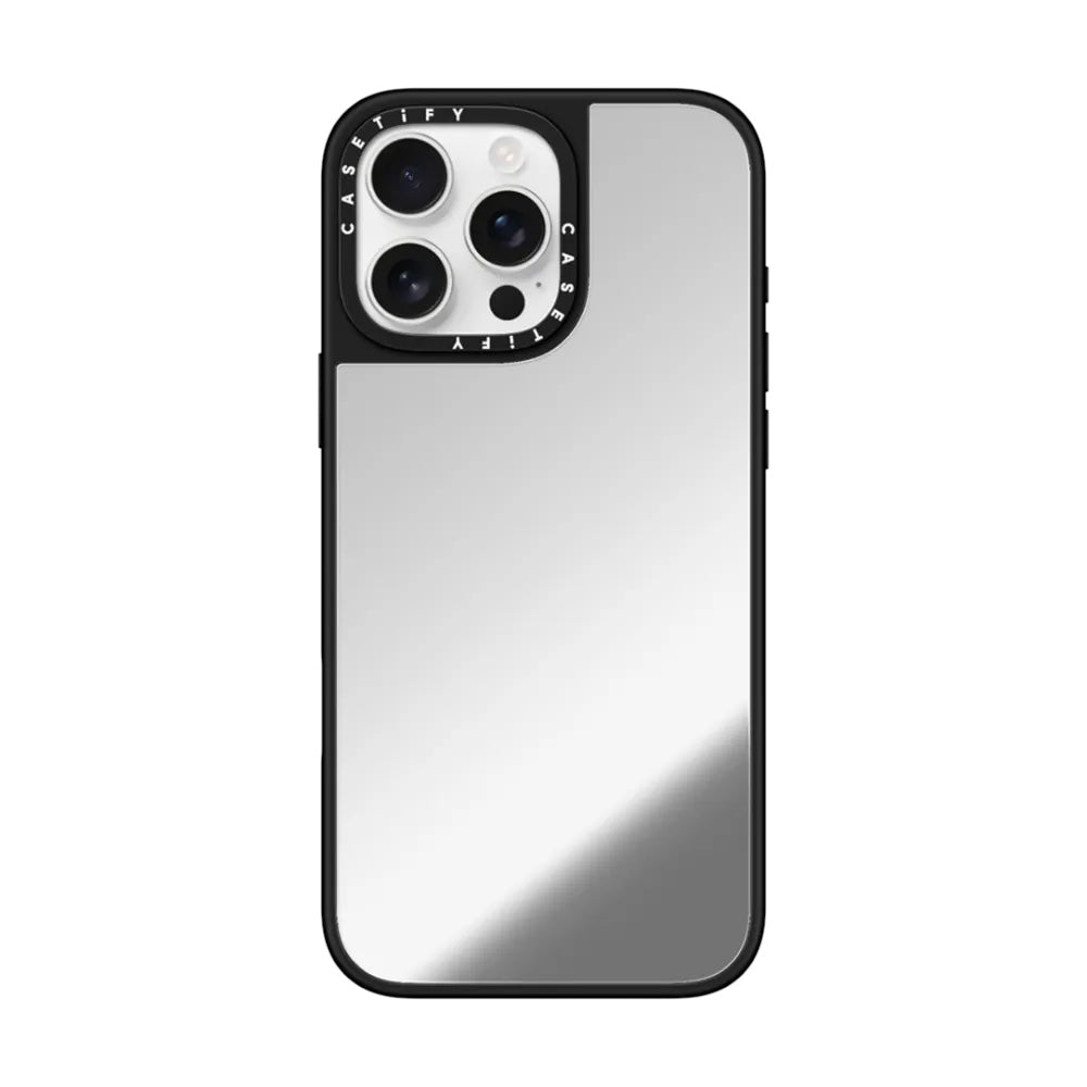 Case Casetify Mirror Marco Negro iPhone 15 Gris