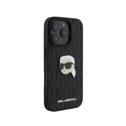Estuche Karl Lagerfeld Hc Pu Monogram K. Head Pin Black - 0759000004
