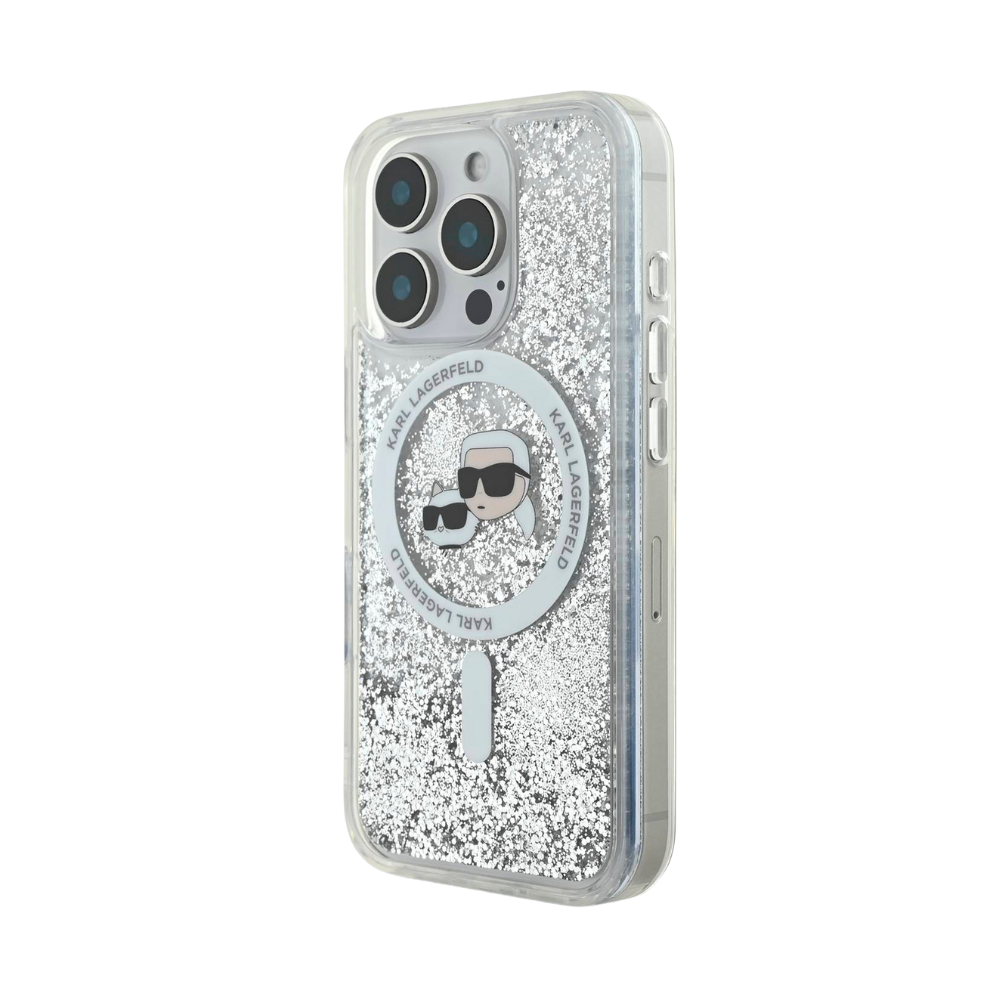 Karl Lagerfeld hc magsafe liq. glitter kc heads transparent iphone 16