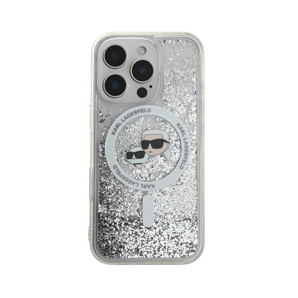 Karl Lagerfeld hc magsafe liq. glitter kc heads transparent iphone 16