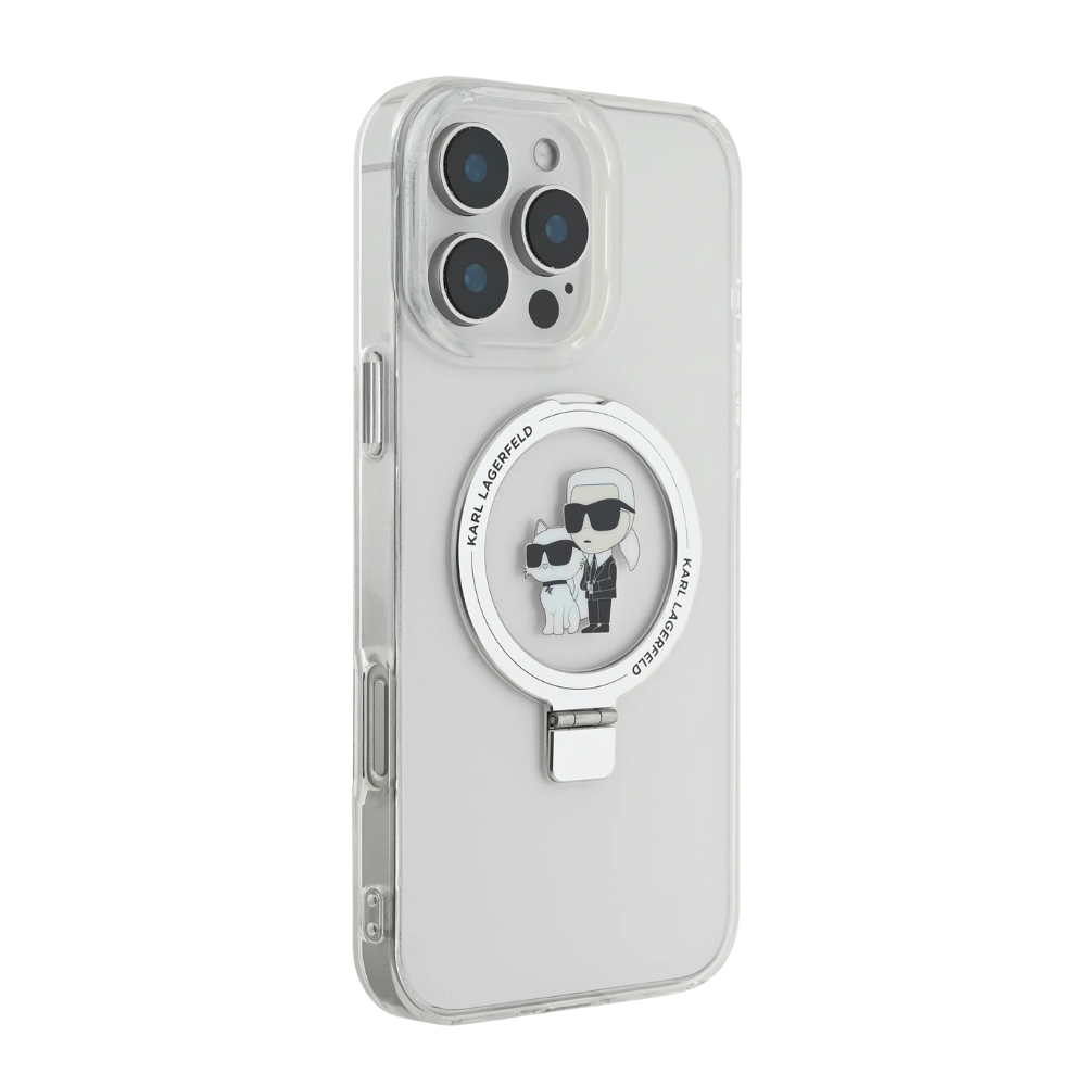 Karl Lagerfeld hc magsafe ringstand kc white iphone 16 pro max