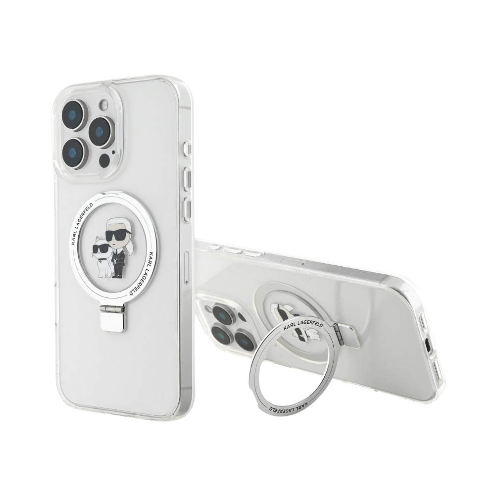 Karl Lagerfeld hc magsafe ringstand kc white iphone 16 pro max