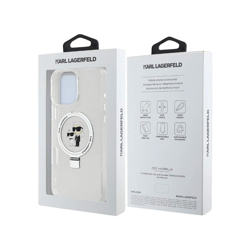 Karl Lagerfeld hc magsafe ringstand kc white iphone 16 pro max