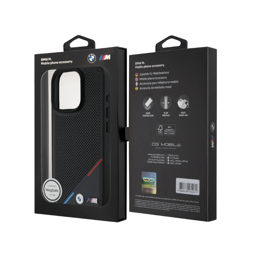 Estuche BMW Hc M MagSafe Tricolor para iPhone 16 Pro Max - 0763000023