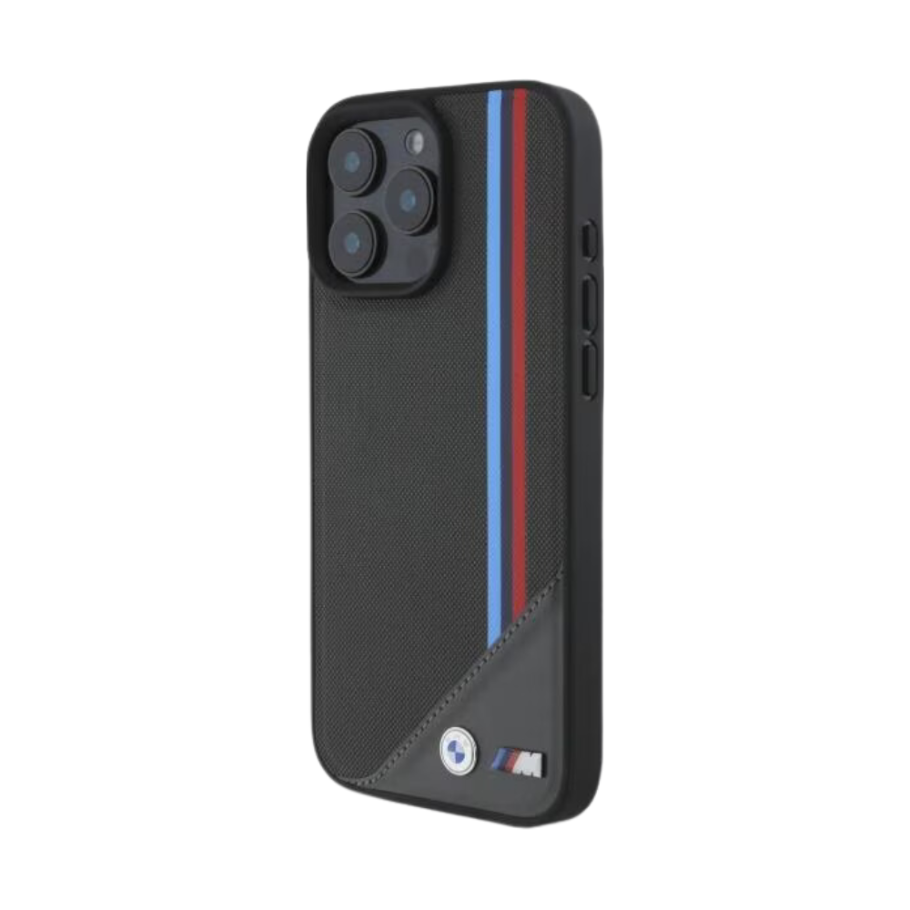 BMW hc m magsafe pu meshed tricolor stripes antracite iphone 16 pro max