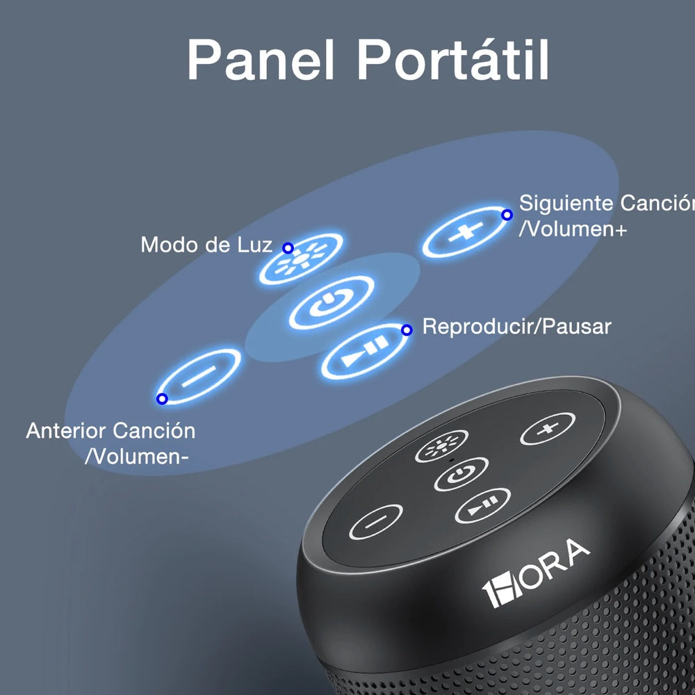 Gadget 1hora bocina bluetooth portatil 5.1 led 5w*2 boc242 color multicolor