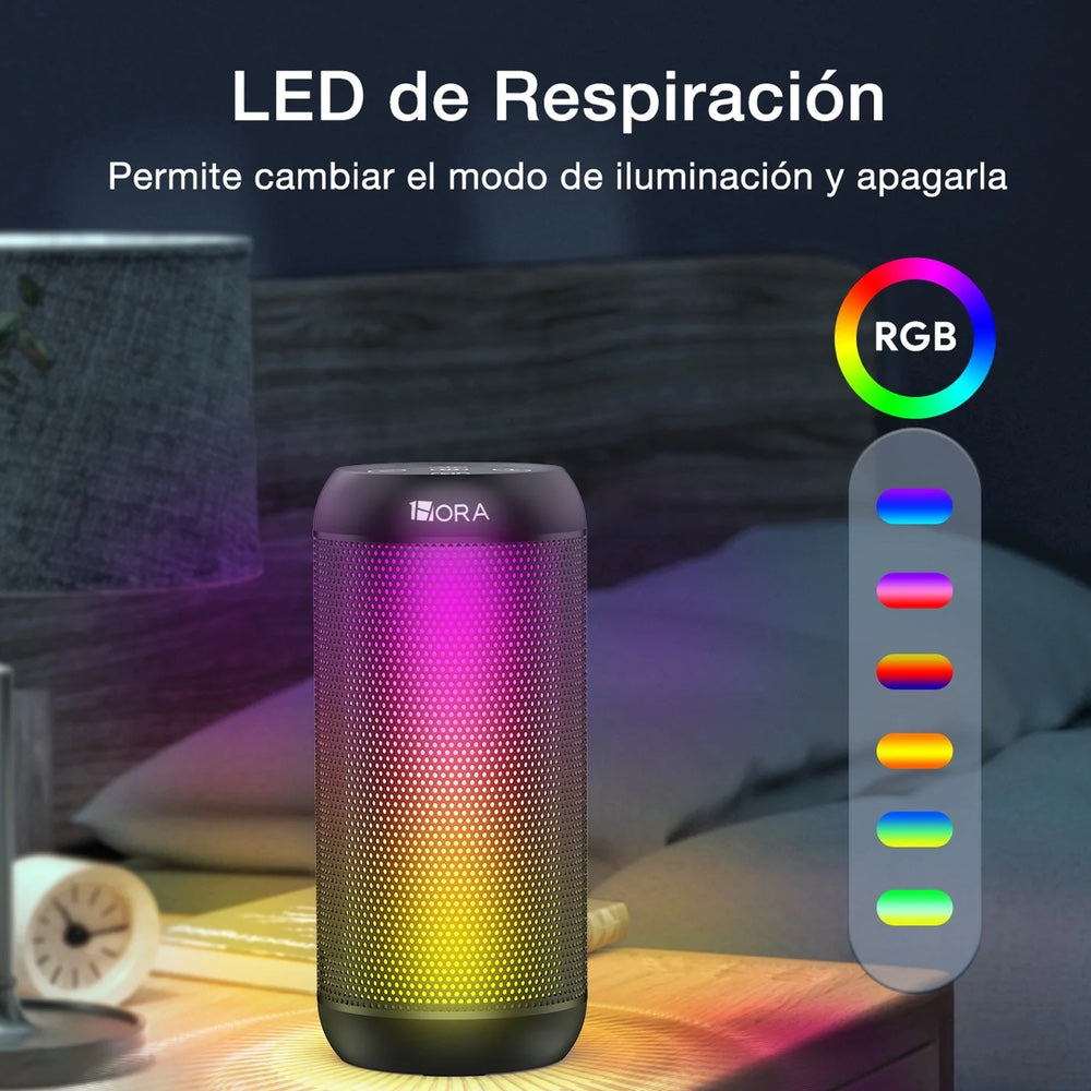 Gadget 1hora bocina bluetooth portatil 5.1 led 5w*2 boc242 color rojo