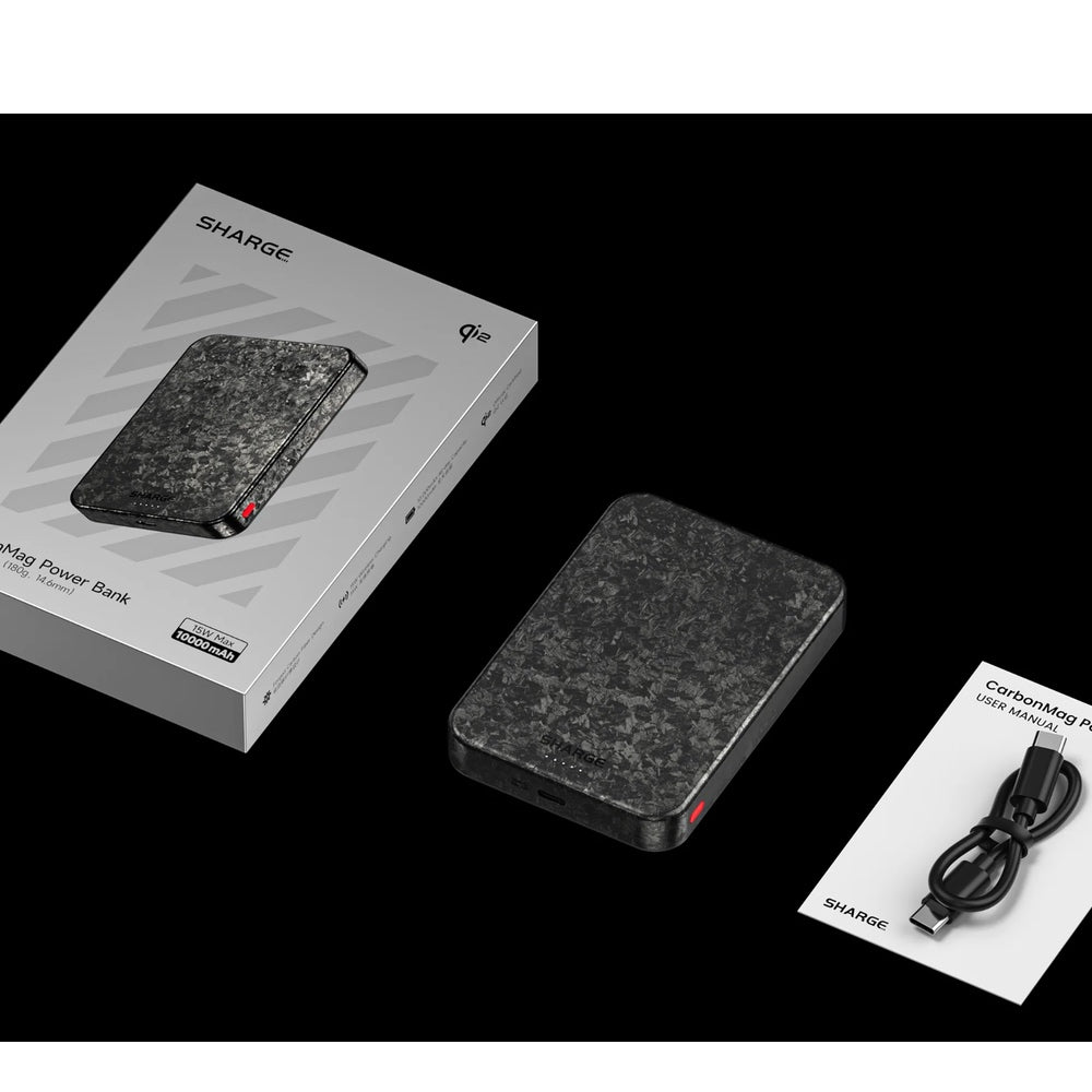 Gadget Sharge MagSafe Power Bank Carbonmag 10,000 mAh Negro - 0806207400020157