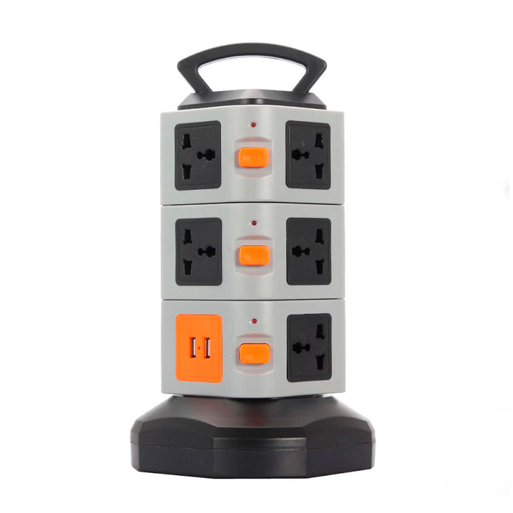 Multi Socket 8 Conectores Gris / Negro - 1107101300260101