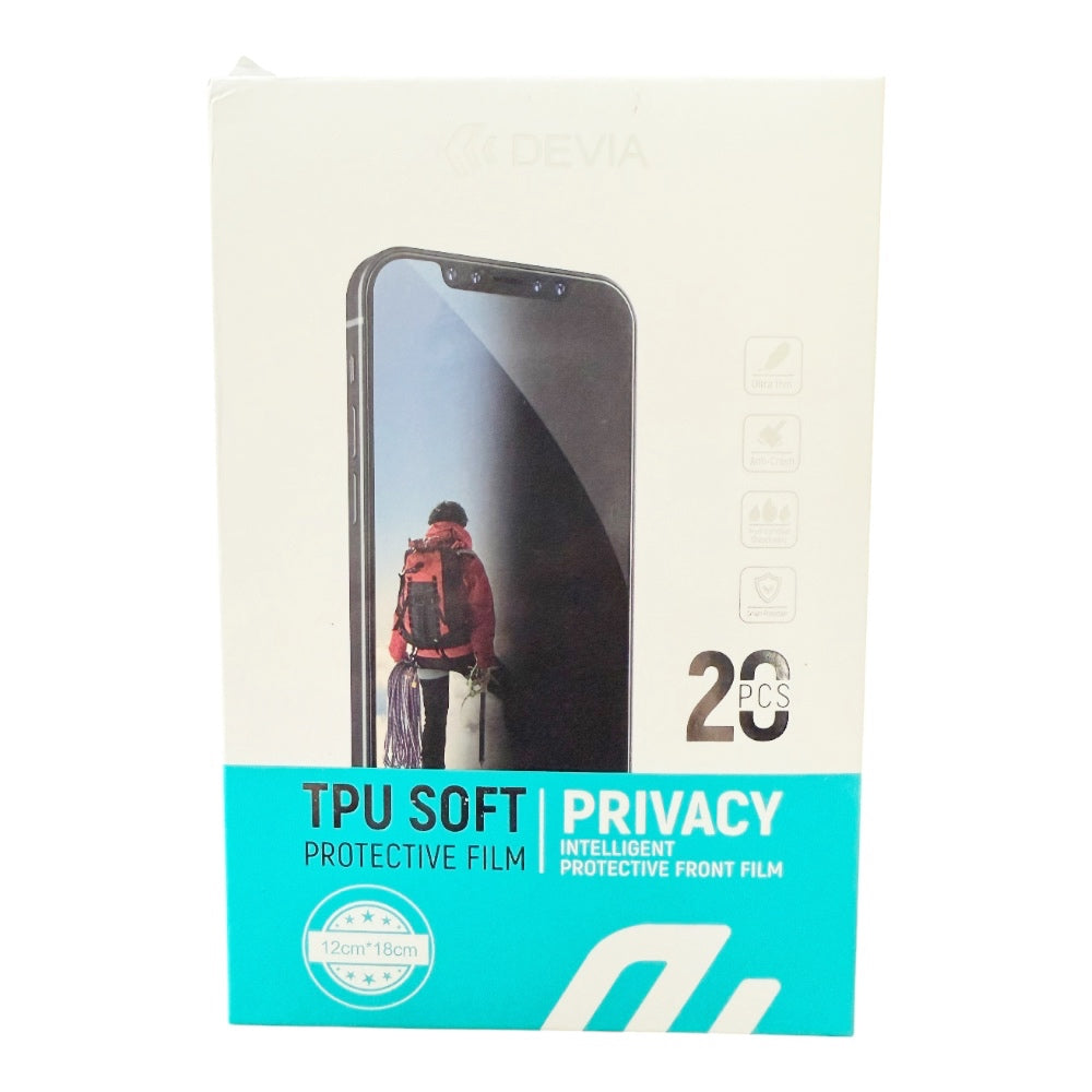 Protector pantalla devia film tpu soft privacy hd color transparente
