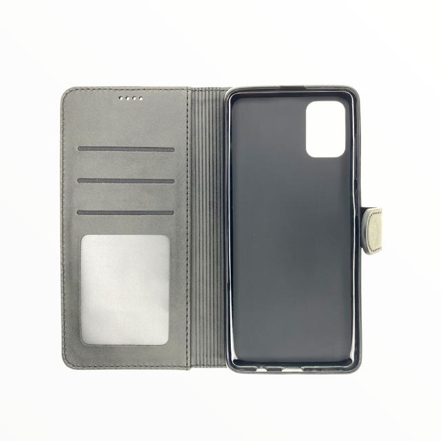 estuche carteras lc imeeke folio libreta con porta tarjeta samsung a41 color gris
