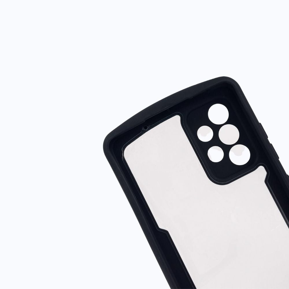 Estuche transparente generico transparente marco de reforzado y de atras samsung a72 color azul / transparente