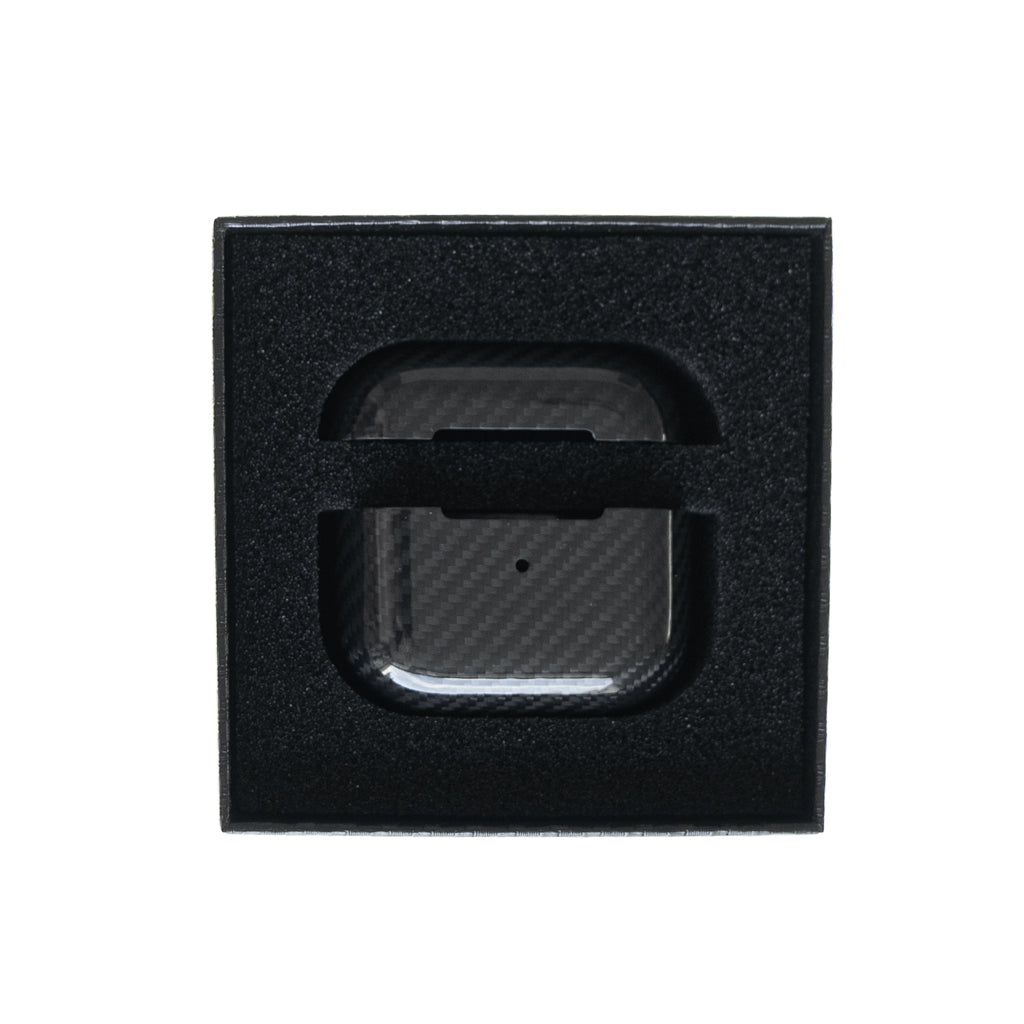 Estuche clasico el rey fibra carbon apple airpods gen 3 color fibra carbon negro