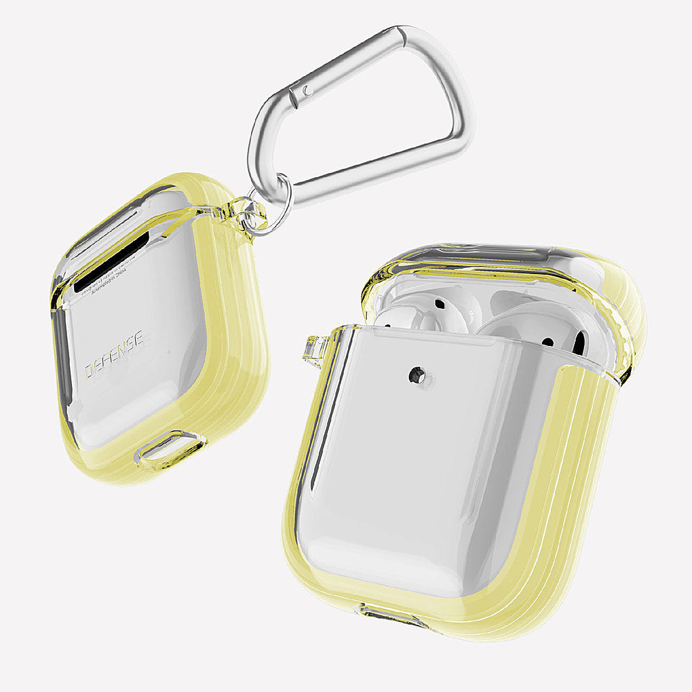 Estuche proteccion xdoria defense clear for airpods 1 / 2 apple gen 1 , gen 2 color amarillo