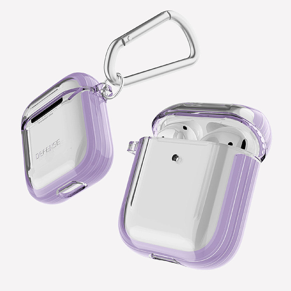 Estuche proteccion xdoria defense clear for airpods 1 / 2 apple gen 1 , gen 2 color morado