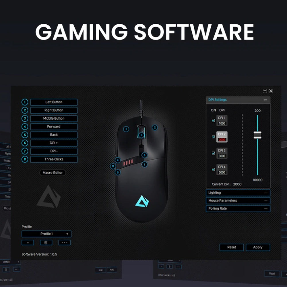 Gadget aukey gaming knight rgb mouse 10000 dpi resolution con cable usb