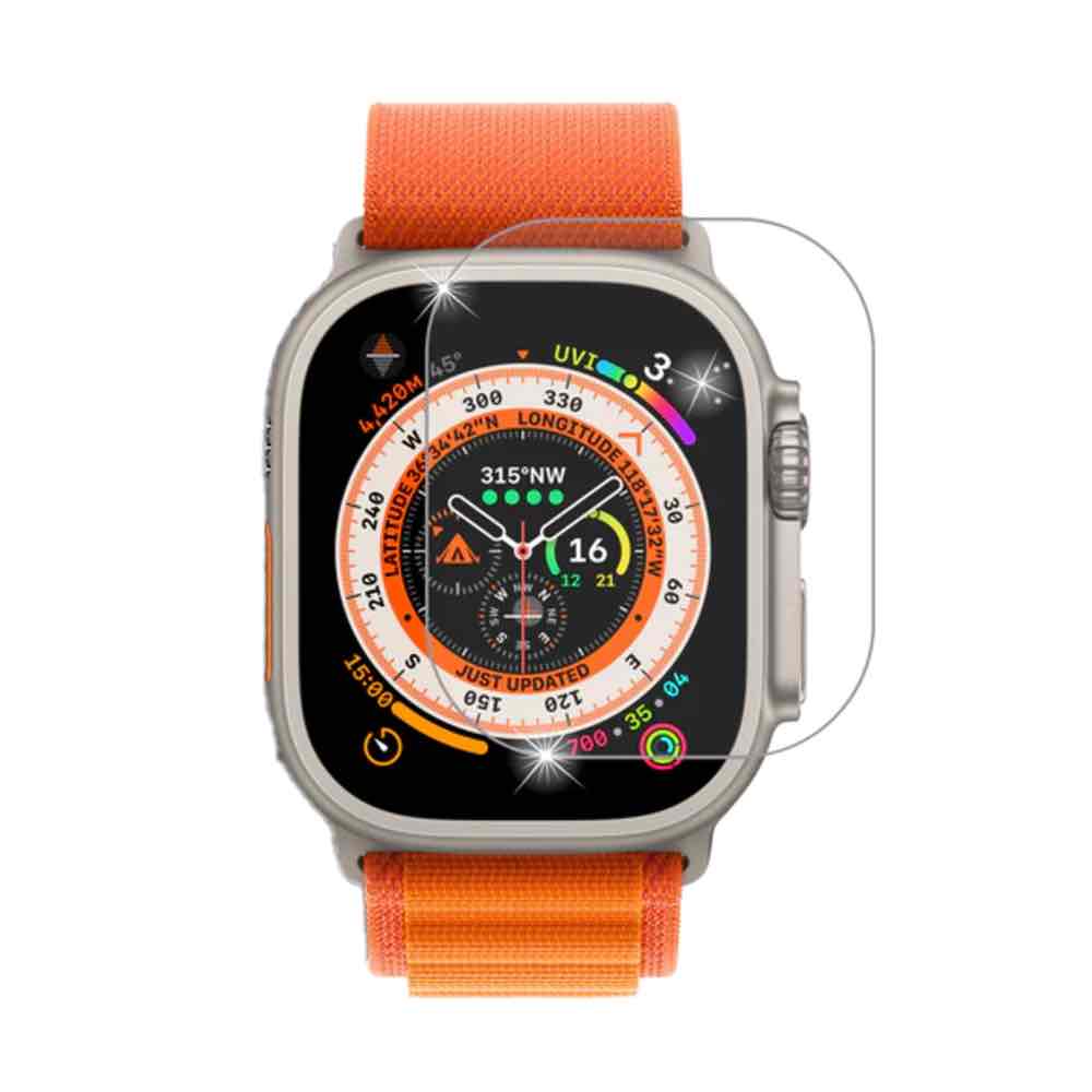 Protector pantalla zifriend vidrio templado 9h ultra con kit de instalacion apple watch ultra 49 mm