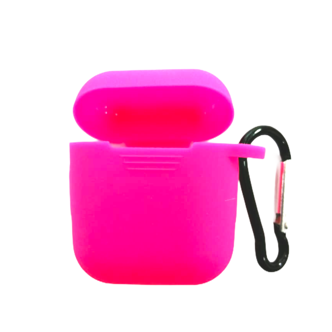 Estuche silicon el rey silicon grueso para airpods 1 / 2 fucsia apple todos color rosado