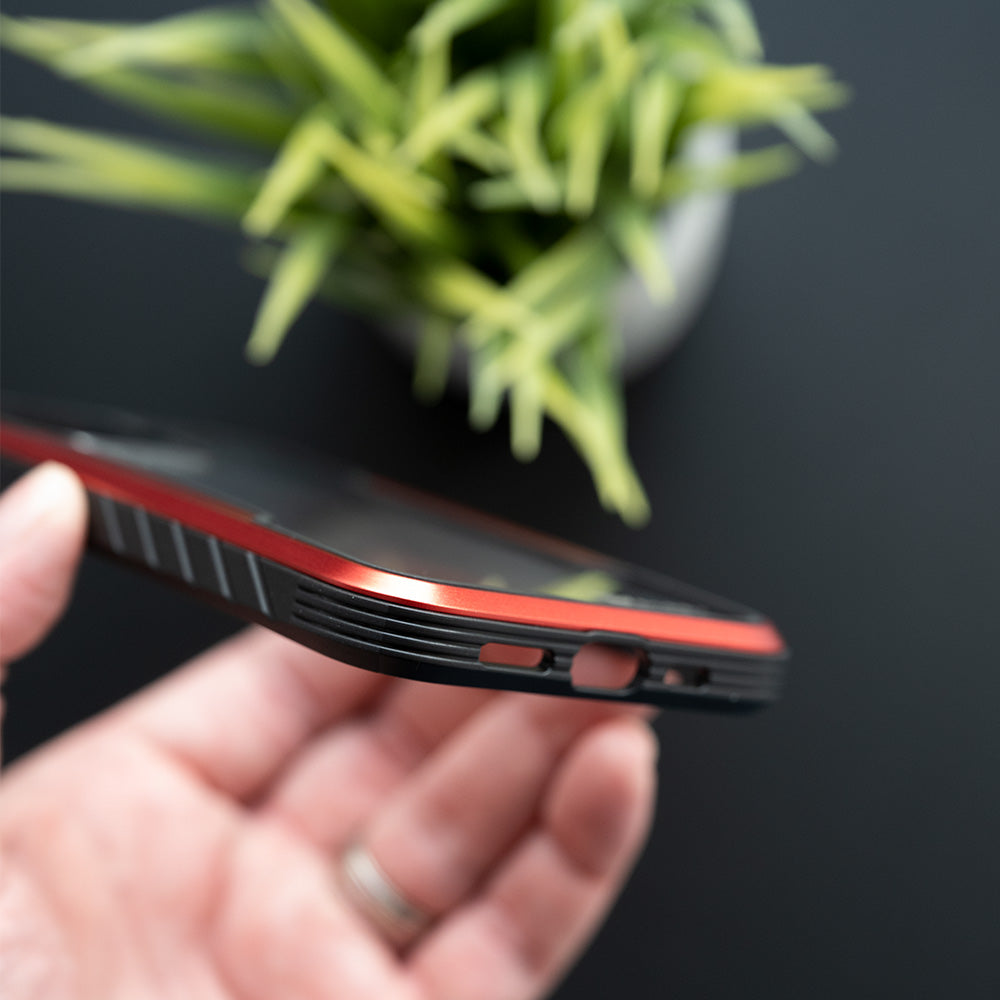 Estuche proteccion el rey defense apple iphone 12 pro max color rojo