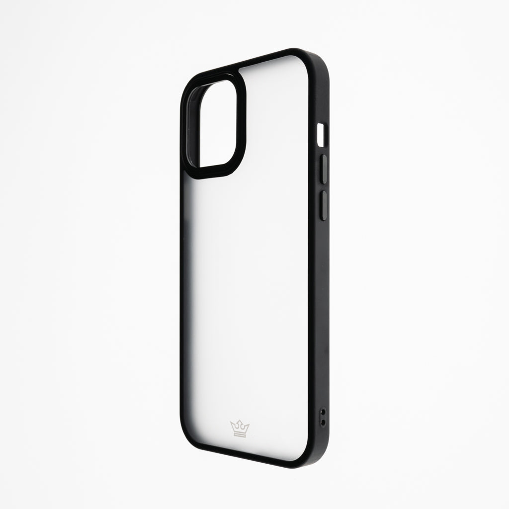 Estuche clasico el rey mate marco de apple iphone 12 pro max color negro