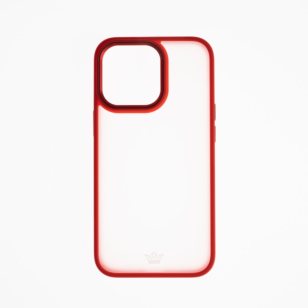Estuche clasico el rey mate marco de apple iphone 12 pro max color rojo
