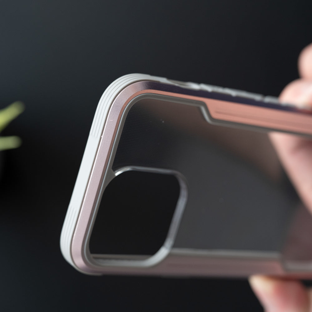 Estuche proteccion el rey defense apple iphone 13 pro color rosado