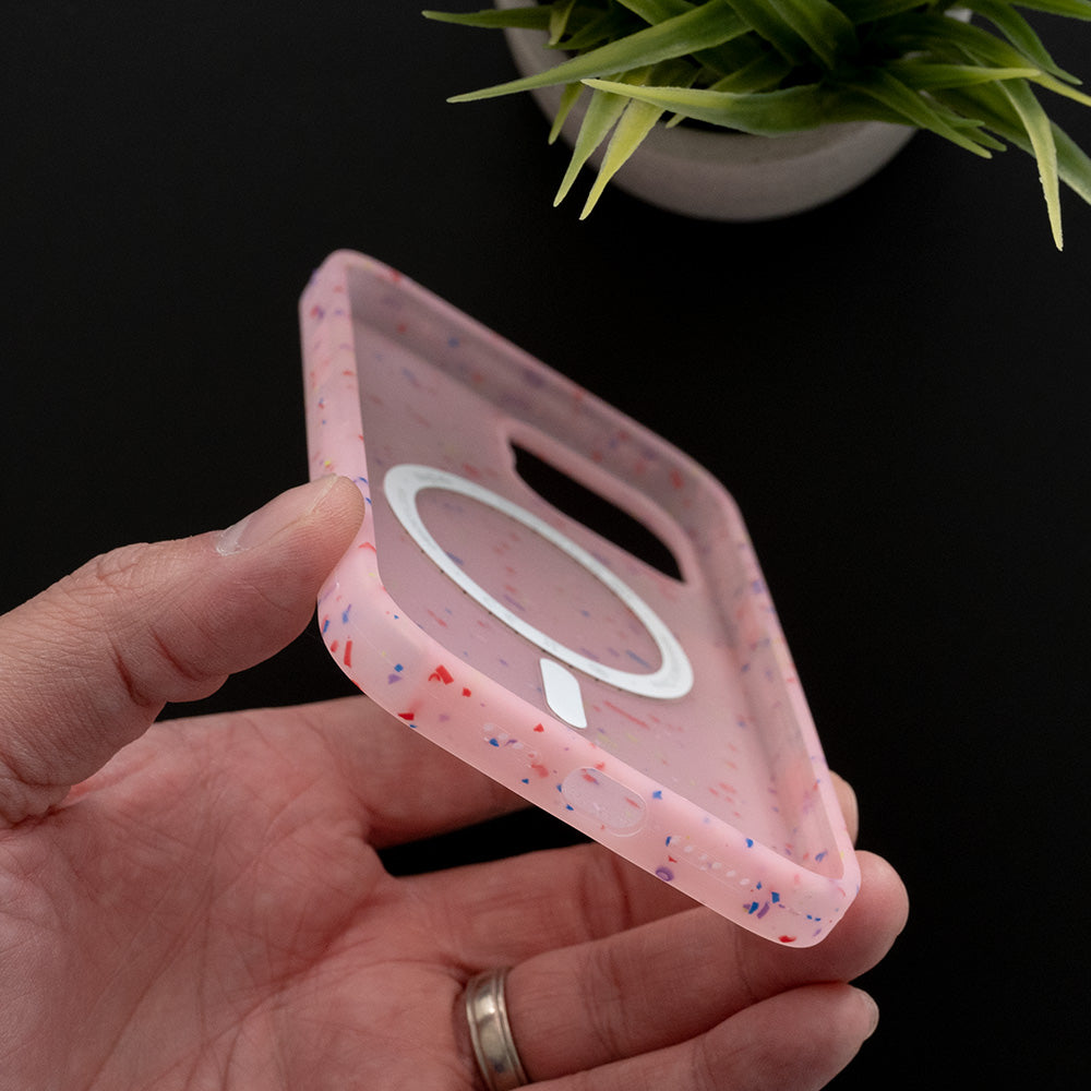 Estuche magsafe el rey magsafe core apple iphone 13 pro max color rosado