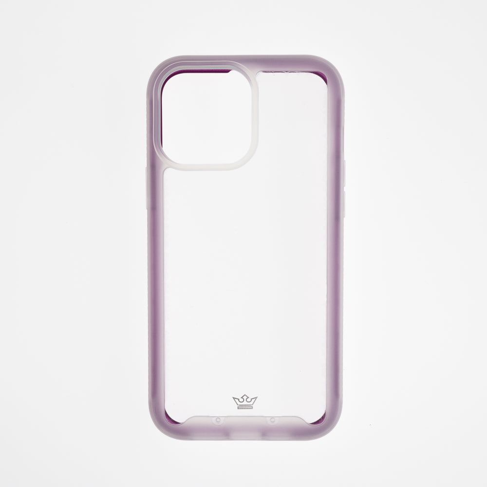 Estuche transparente el rey super bumper de atra apple iphone 13 pro , iphone 13 pro max color morado / transparente