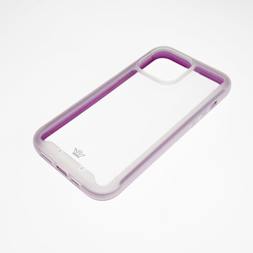 Estuche transparente el rey super bumper de atra apple iphone 13 pro , iphone 13 pro max color morado / transparente