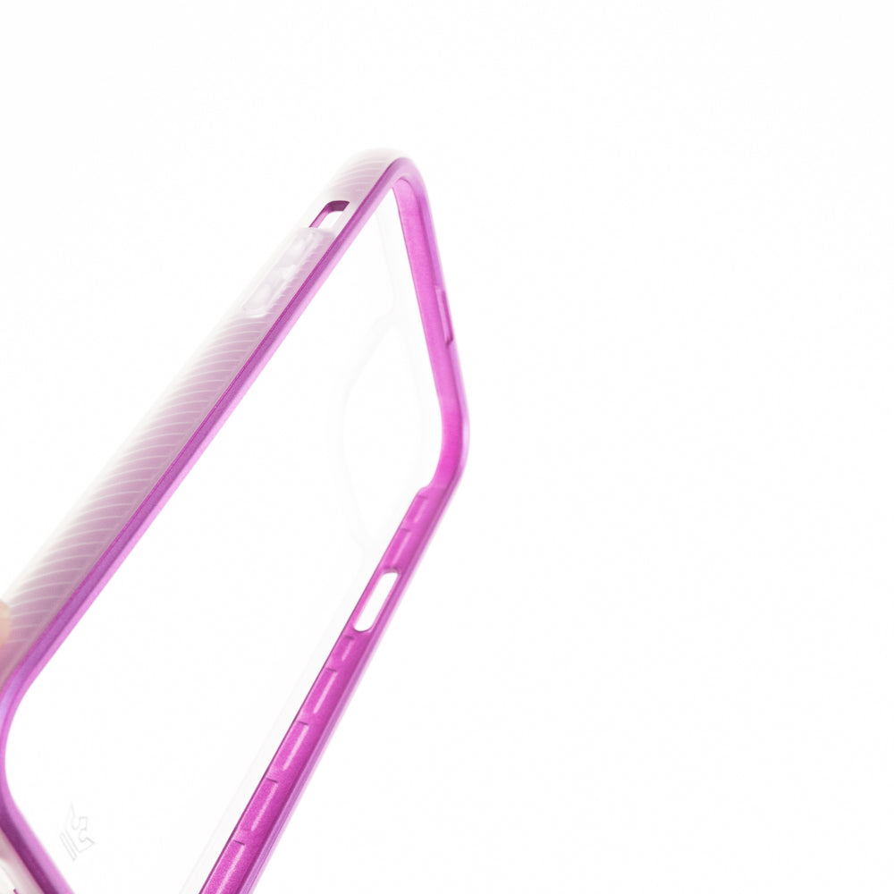 Estuche transparente el rey super bumper de atra apple iphone 13 pro , iphone 13 pro max color morado / transparente