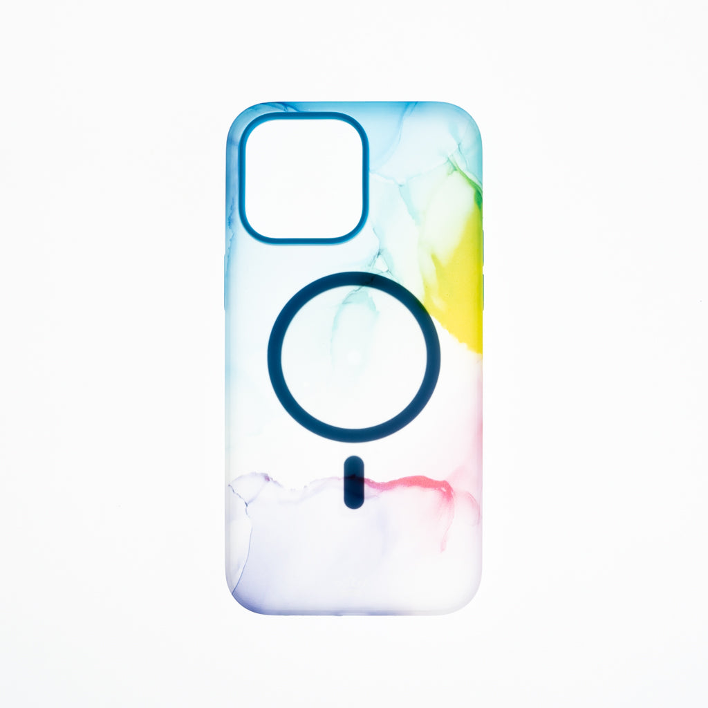 Estuche clasico el rey figura apple iphone 14 pro color arcoiris