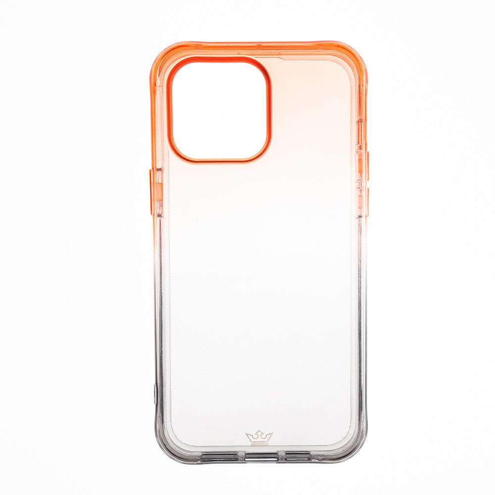 Estuche clasico el rey marco degrade apple iphone 14 pro color naranja / gris