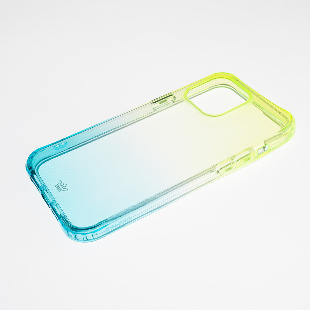 Estuche clasico el rey marco degrade apple iphone 14 plus color verde / turquesa