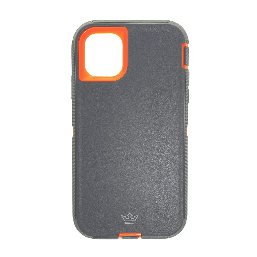 Estuche proteccion el rey defender apple iphone 11 pro color gris / naranja