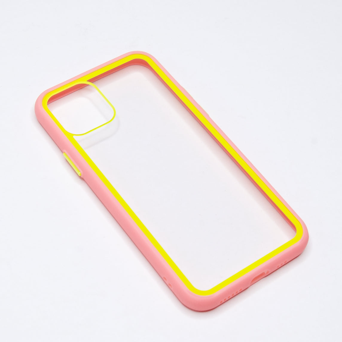 Estuche transparente el rey apple iphone 11 pro max color rosado / transparente