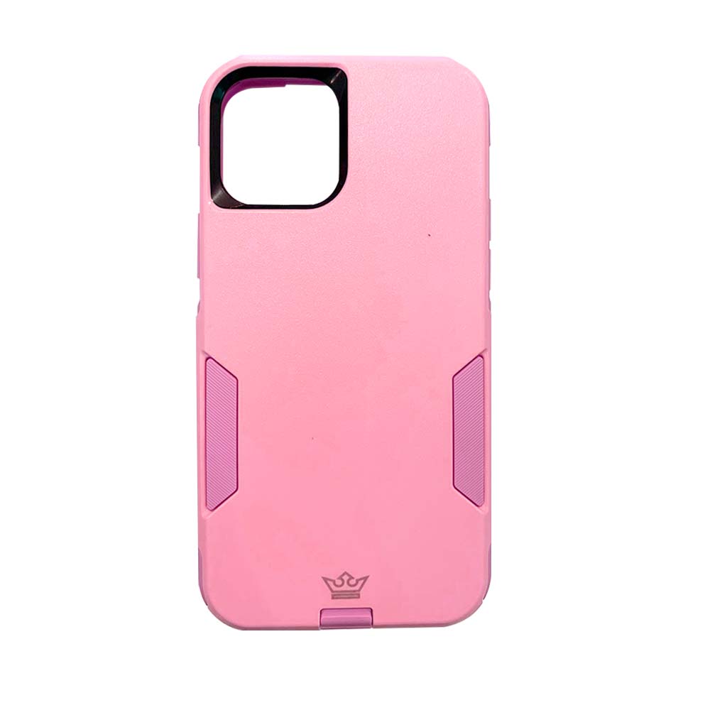 Estuche clasico el rey commuter apple iphone 12 color rosado