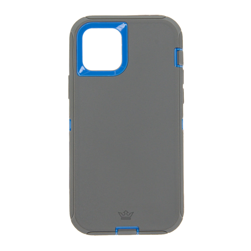 Estuche proteccion el rey defender con clip apple iphone 12 , iphone 12 pro color gris / azul