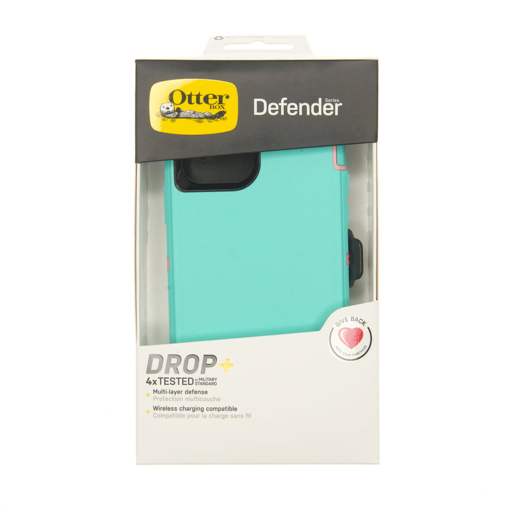 Estuche proteccion otterbox defender apple iphone 12 pro max color turquesa / rosado