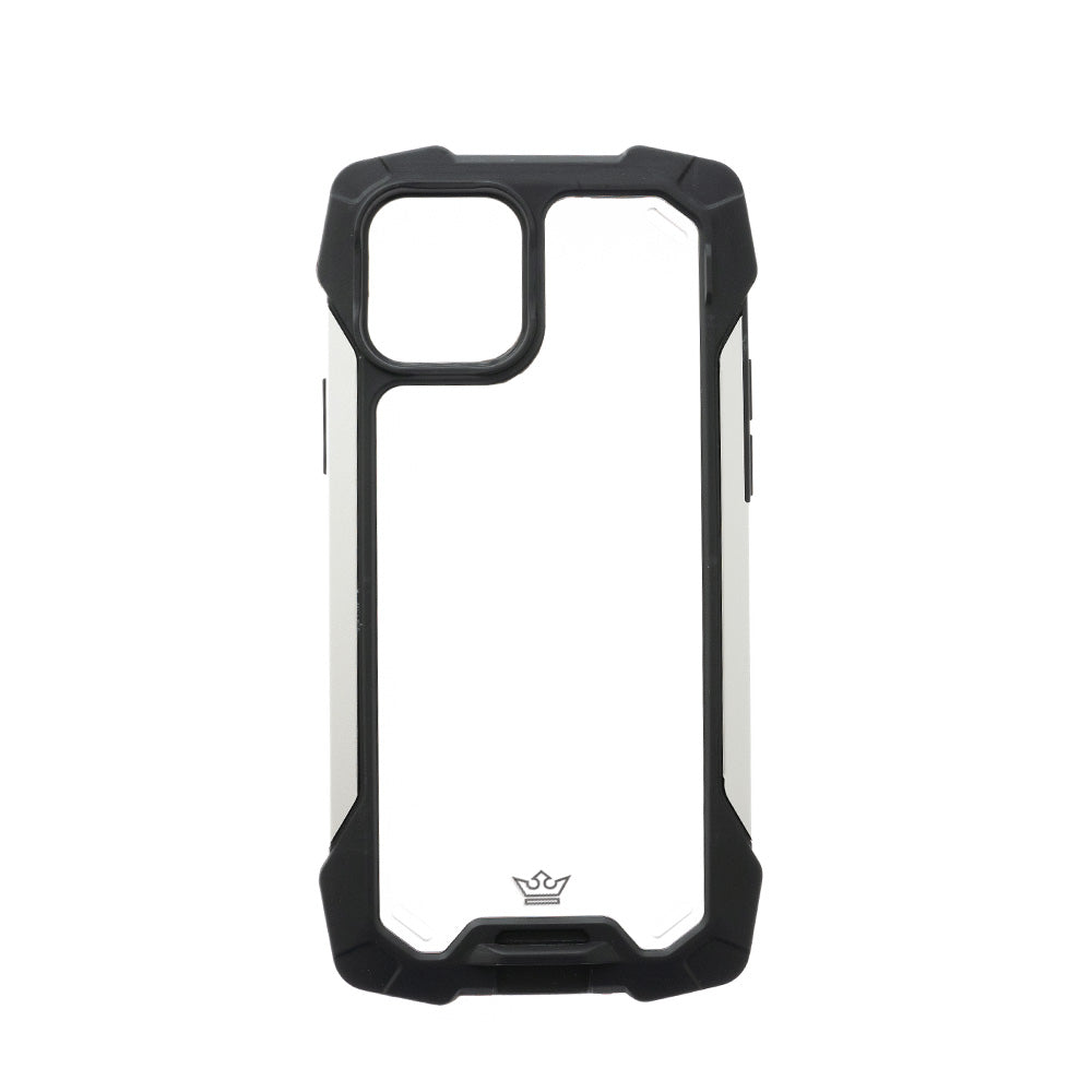 Estuche clasico el rey impact 10 metros de proteccion apple iphone 13 pro max color negro / plateado