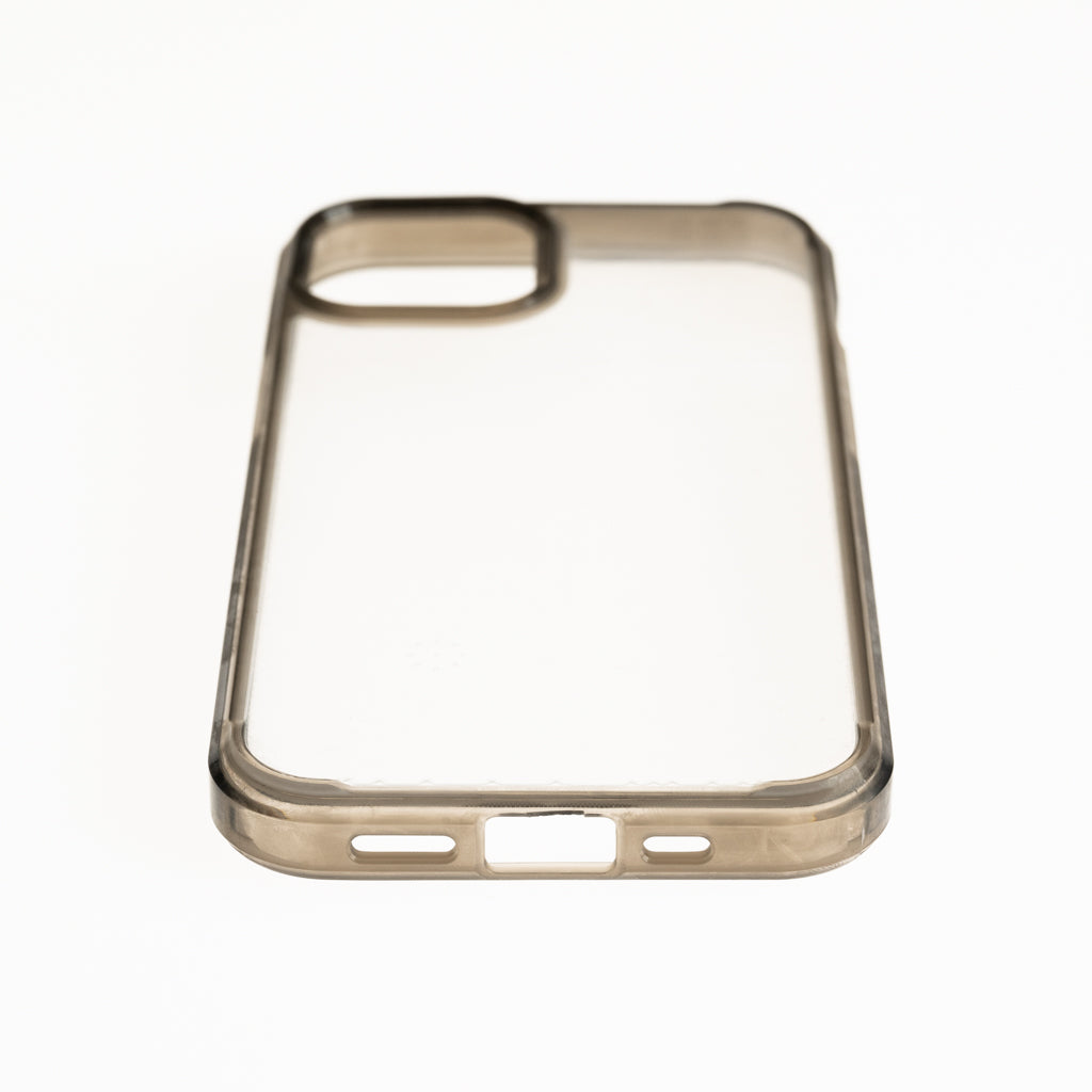 Estuche clasico spigen transparente marco apple iphone 13 color gris / transparente