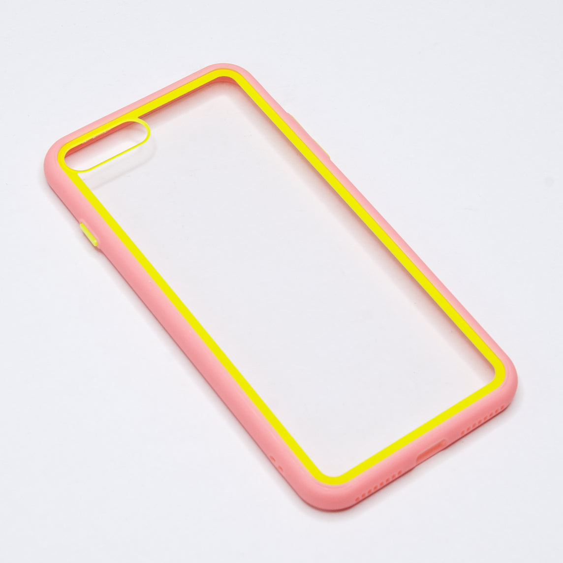 estuche transparente el rey apple iphone 7 , iphone 8 color rosado / transparente