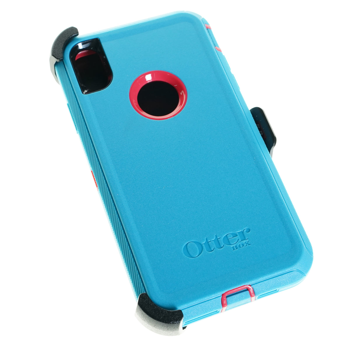 Estuche proteccion otterbox defender apple iphone xs max color turquesa / rosado
