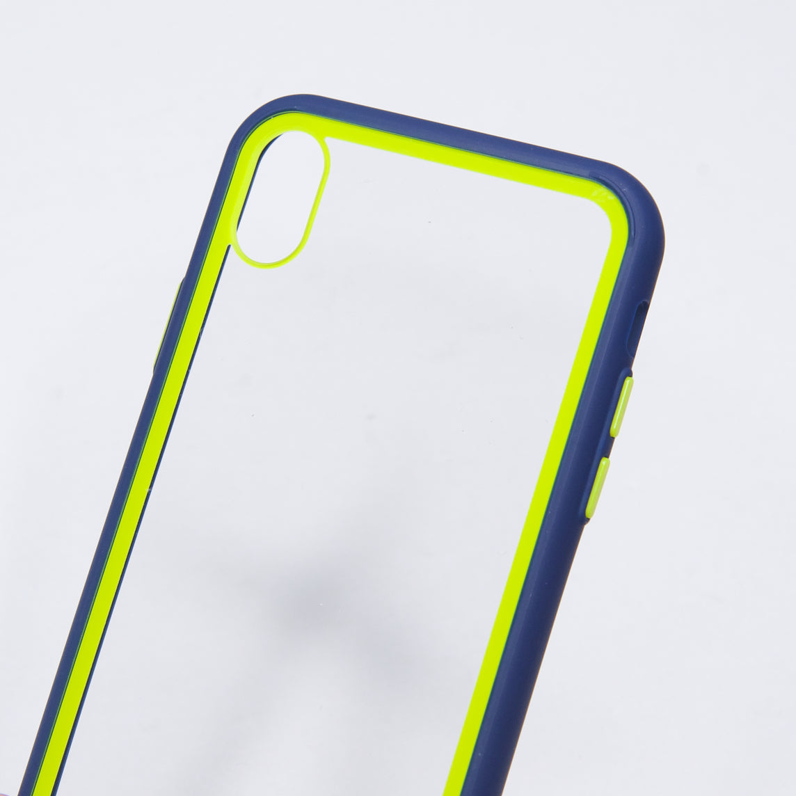 estuche transparente el rey apple iphone xs max color azul / transparente
