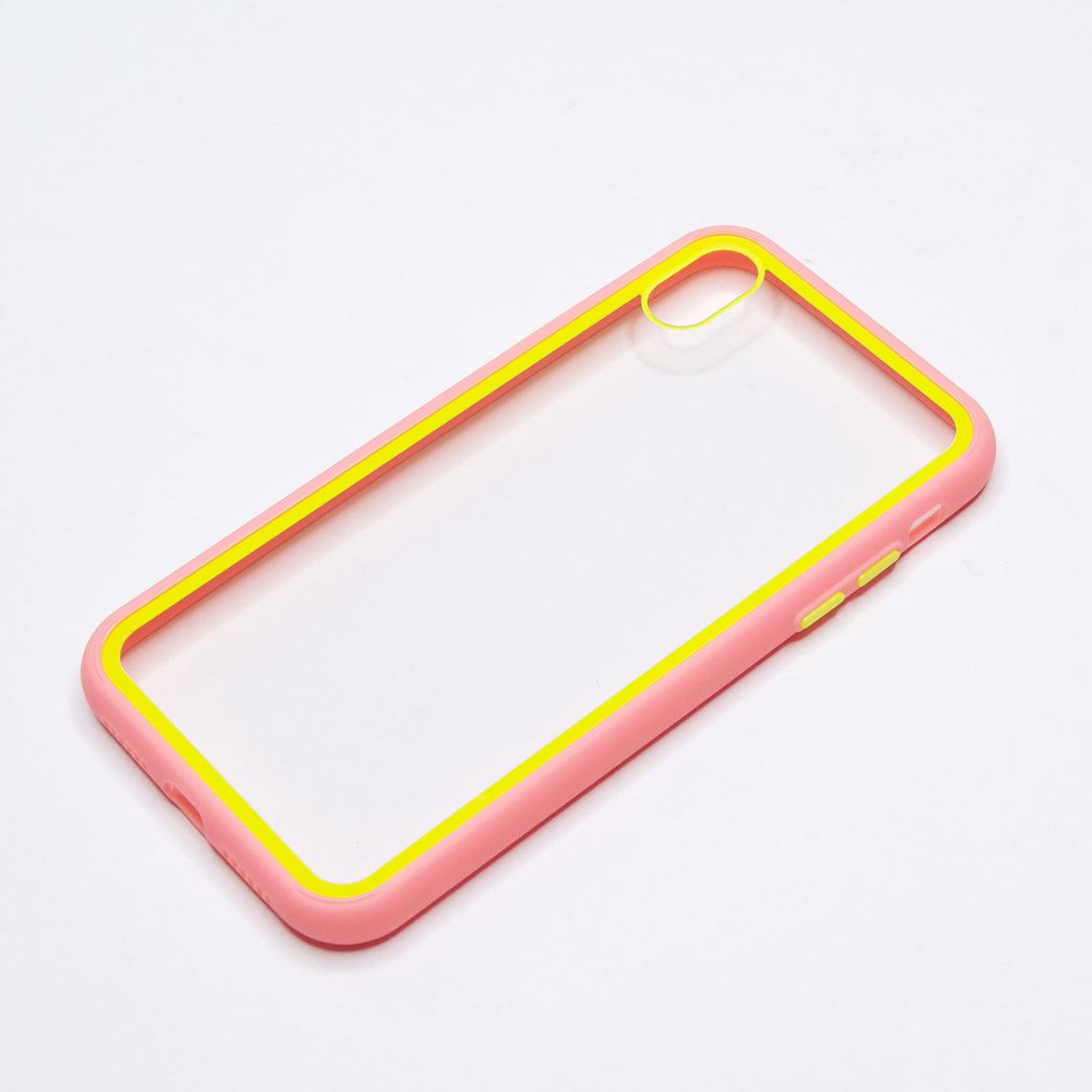Estuche transparente el rey apple iphone xs max color rosado / transparente