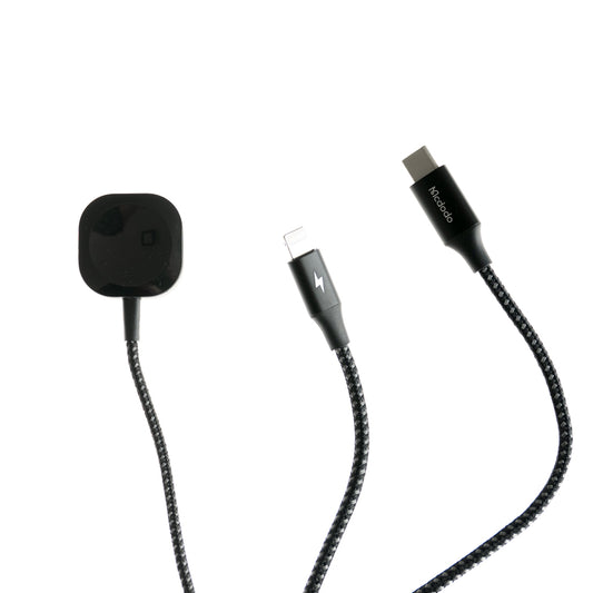 Cable McDodo Estación 2 In 1 para Apple Watch & Phone - Negro - MCD78
