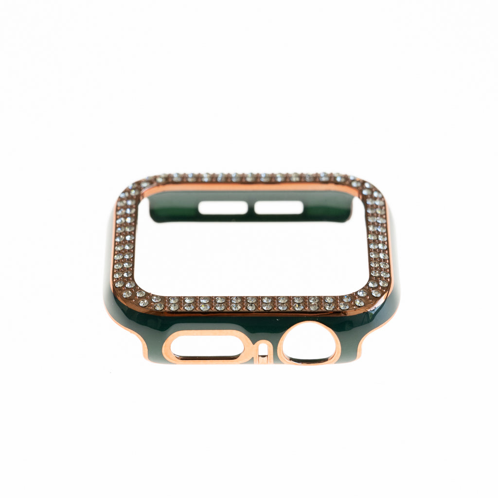 Accesorio generico pulsera con bumper de diamantes apple watch 38 mm color verde marfil