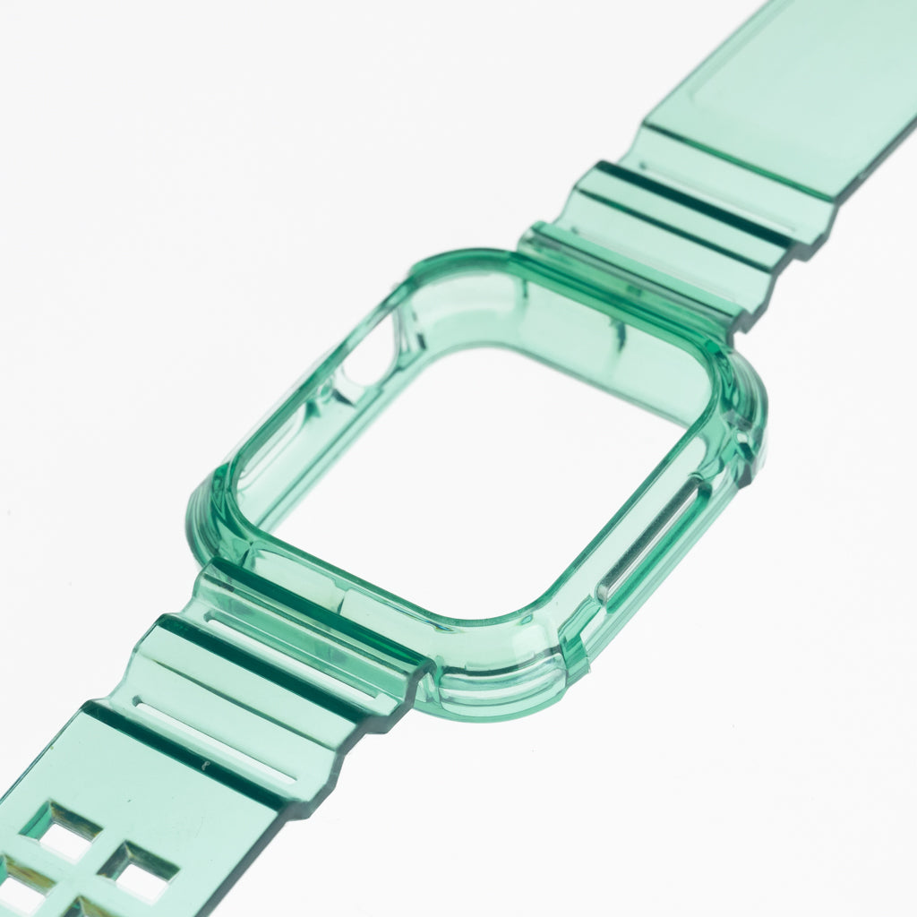 Pulseras y Bumper Rugged Clear 44mm Verde - PULRG08