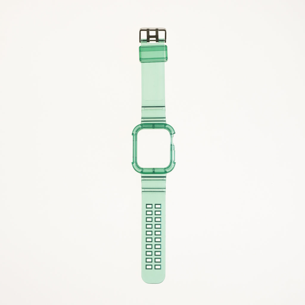 Accesorio generico pulsera con bumper rugged apple watch 45 mm color verde