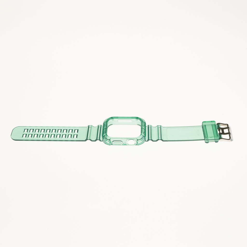 Accesorio generico pulsera con bumper rugged apple watch 45 mm color verde