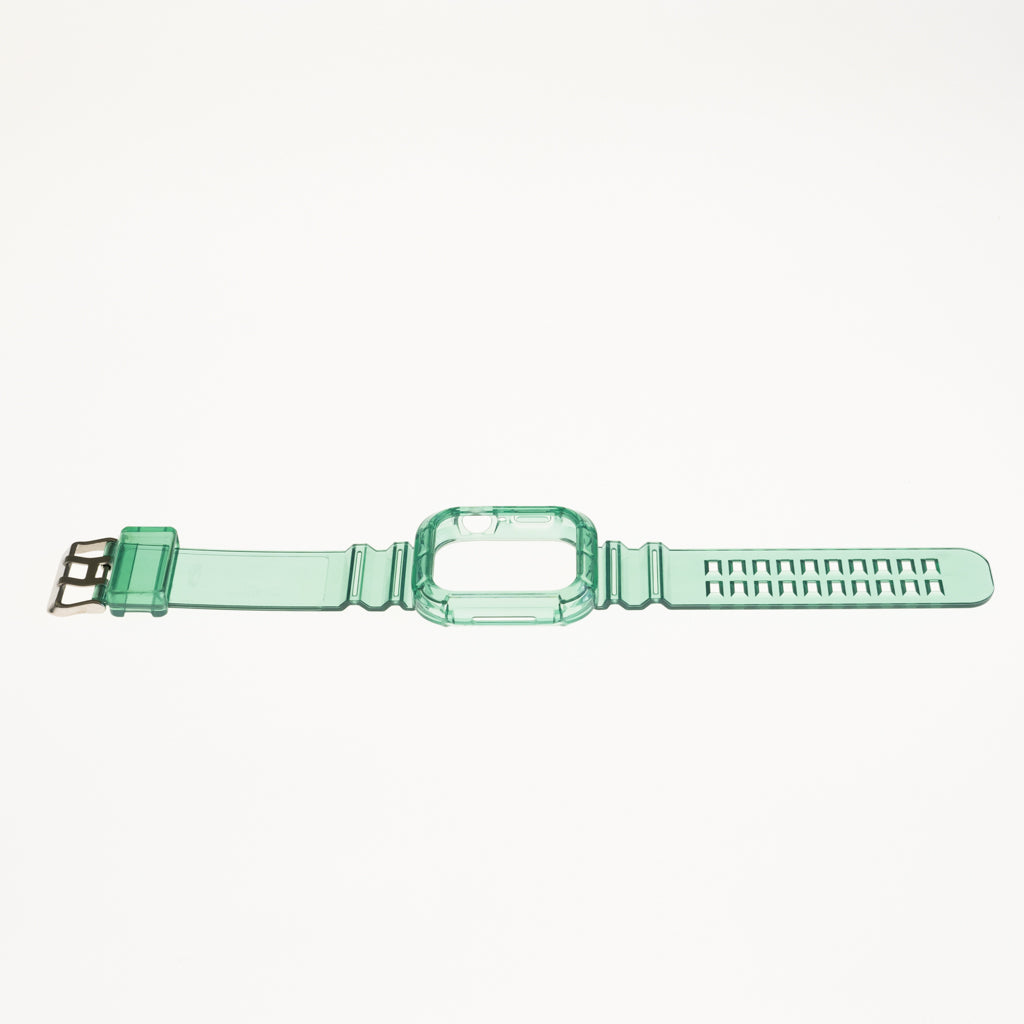 Accesorio generico pulsera con bumper rugged apple watch 45 mm color verde
